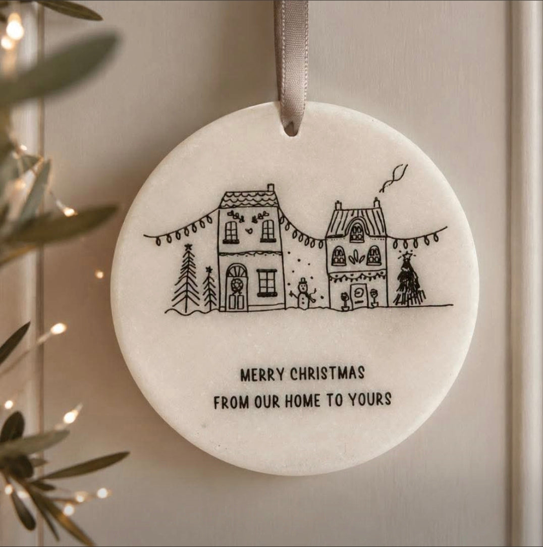 From Our Home To Yours Marble Decoration, 7cm